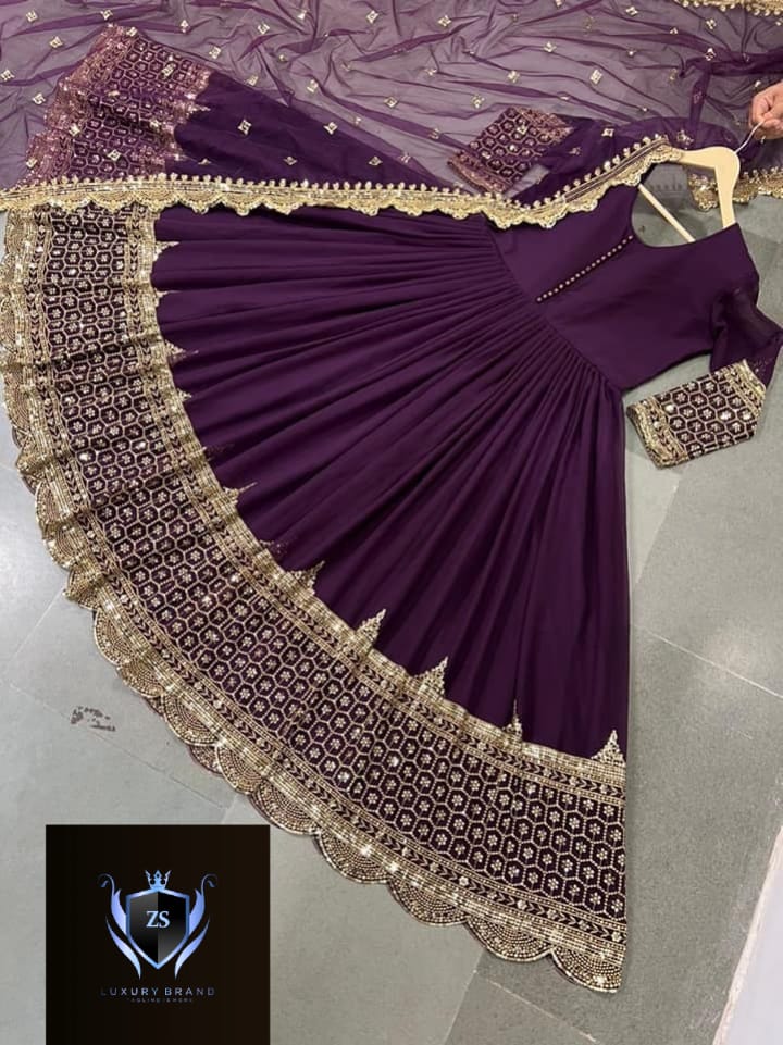 Border Sleeve Heavy Sequence Embroidery With Sequence Embroidery Dupatta 3pcs