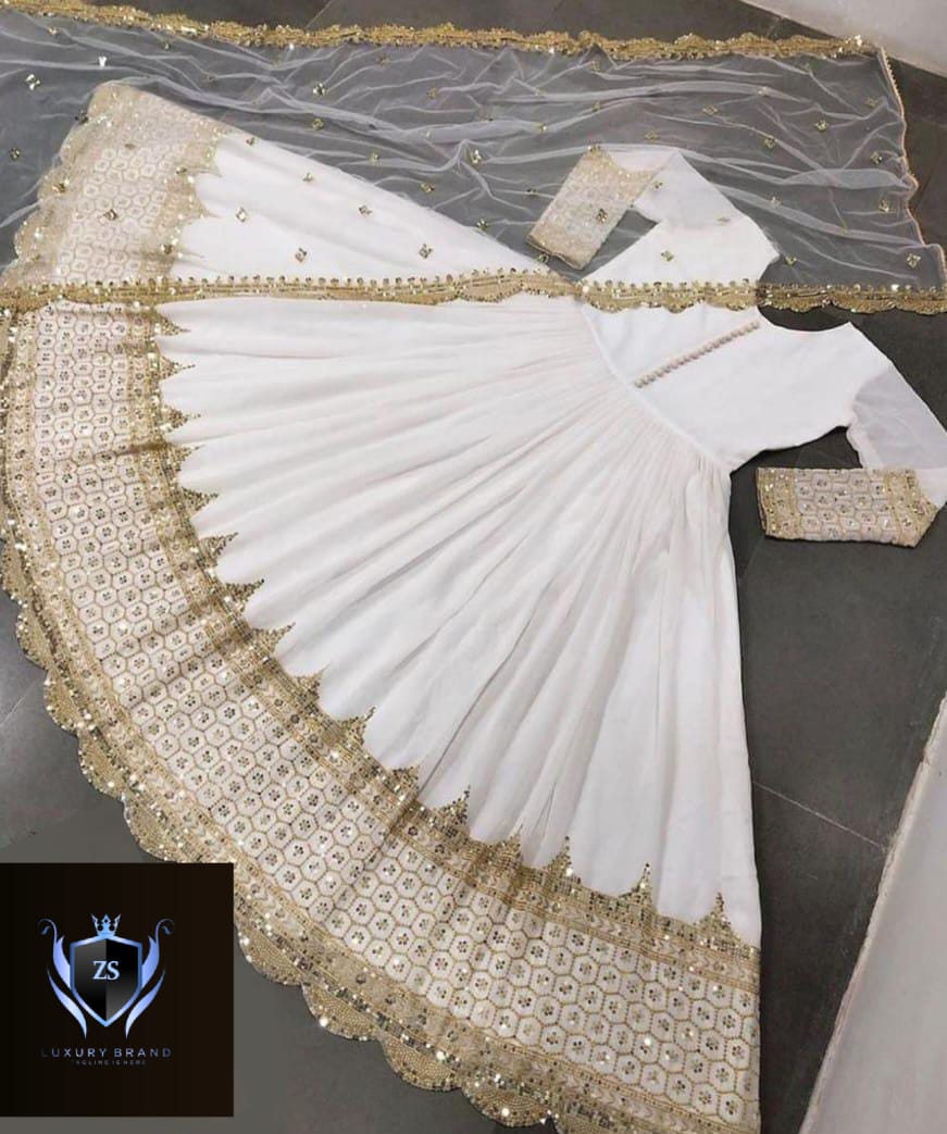 Border Sleeve Heavy Sequence Embroidery With Sequence Embroidery Dupatta 3pcs